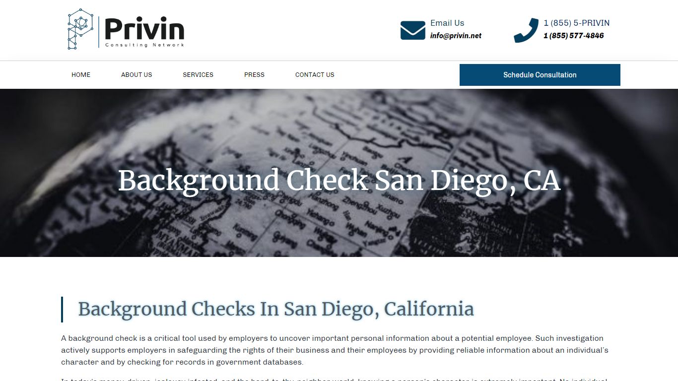 Background Check San Diego, CA - California Background Check Service